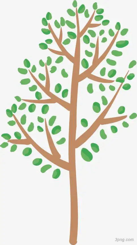 卡通绿色小树png素材透明免抠图片-动植人物