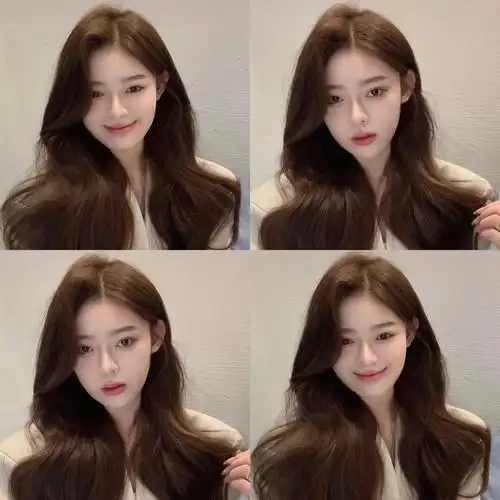 中长发染这个颜色会给人很优雅浪漫的感觉