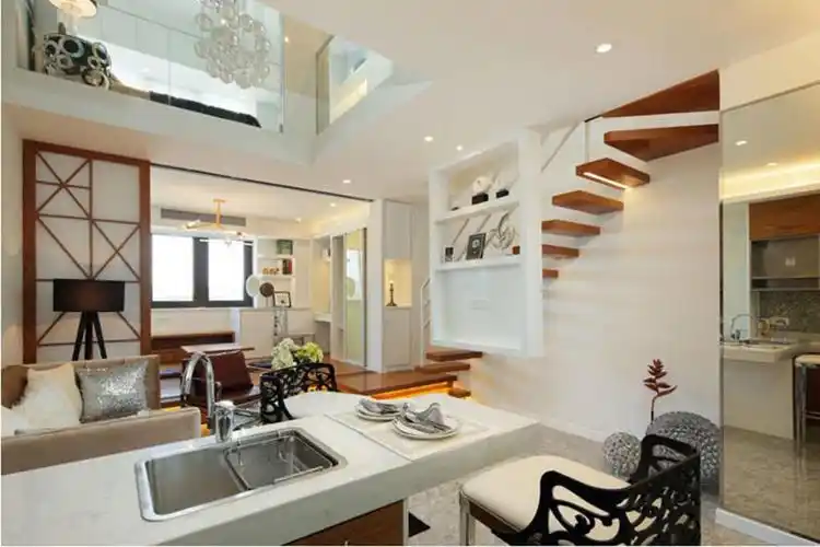 50平混搭风复式住宅