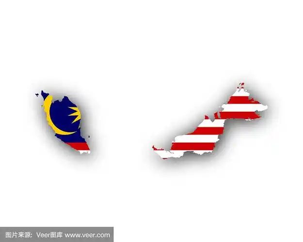 马来西亚地图及国旗