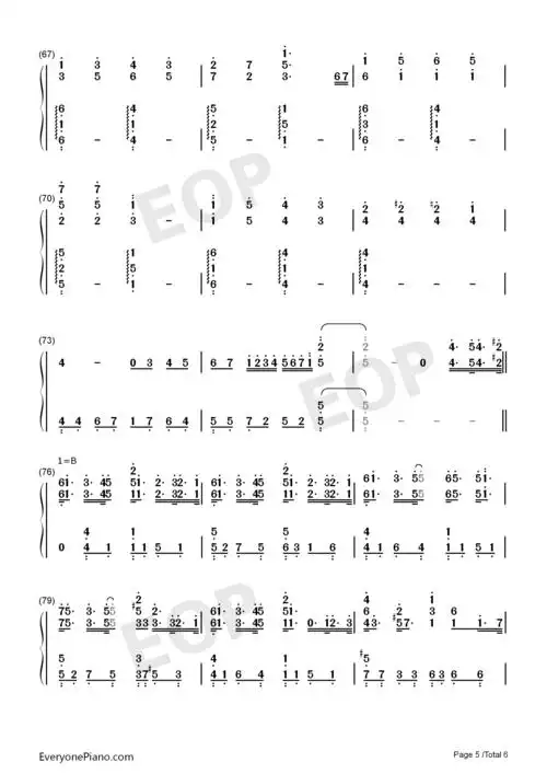 lemon-完美演奏版双手简谱预览5-钢琴谱文件(五线谱,双手简谱,数字谱