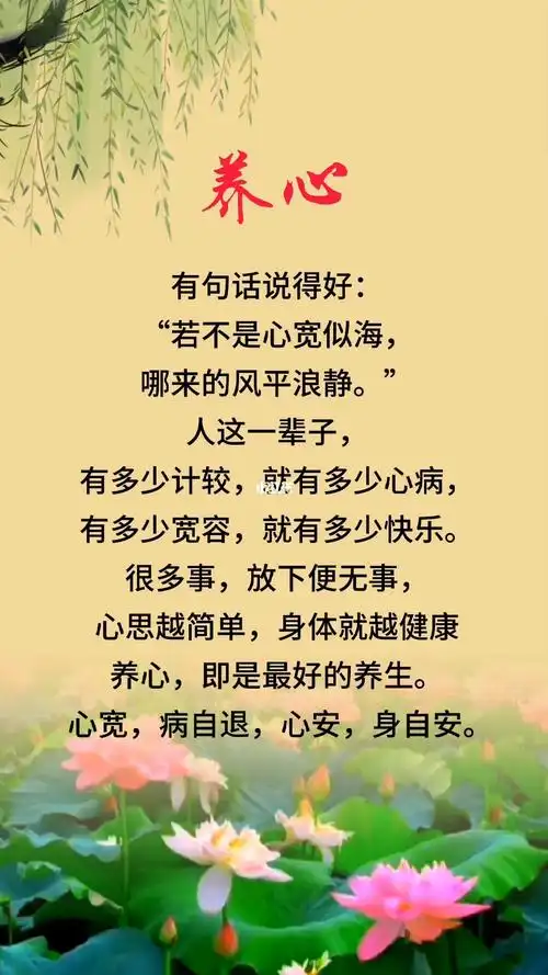 若不是心宽似海哪来的风平浪静