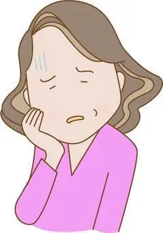 一个表情痛苦的女人