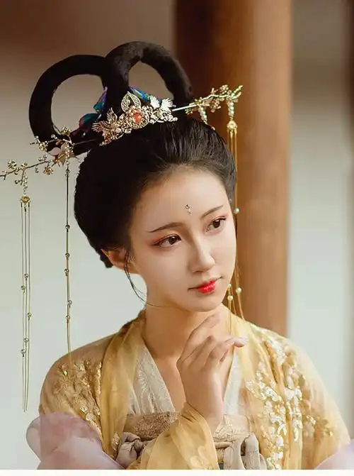 一件代发古装假发汉服飞天发髻坦领敦煌发型古风发棒古典仙女造型