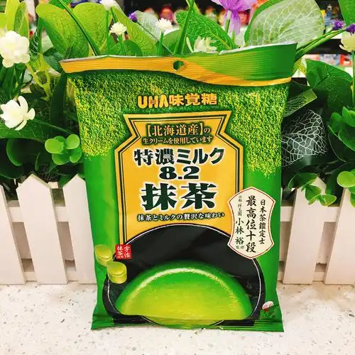 日本uha悠哈味觉8.2 特浓抹茶牛奶糖84g(袋装) - 零食蜜语