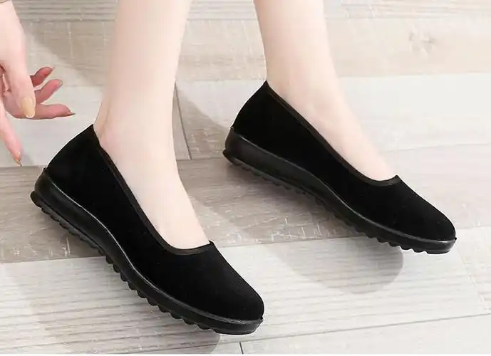 2024老北京布鞋女新款官方旗舰店女鞋黑色软底上班工作鞋女款