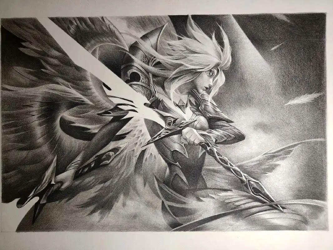 "利刃在手,制裁八方~"#英雄联盟#凯尔 #手绘 #lol手 - 抖音