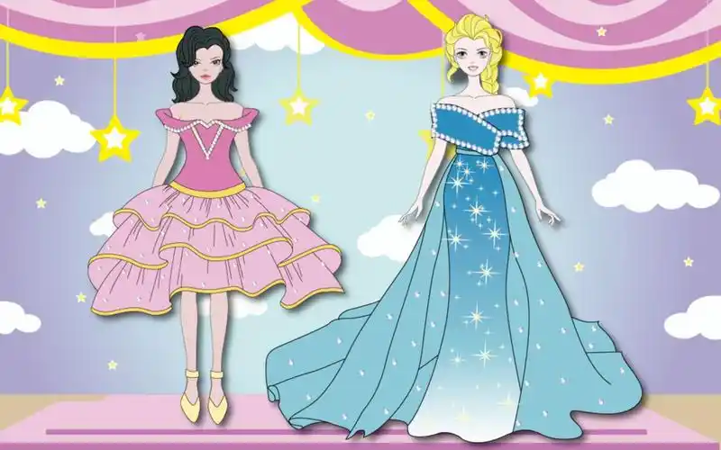 手工剪纸动画,公主设计的仙女裙!