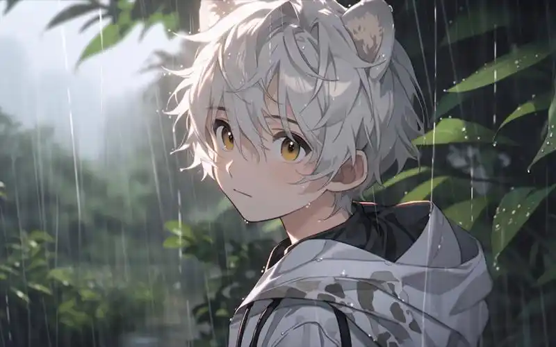 空山新雨后,天气晚来秋.可爱又帅气的白毛少年