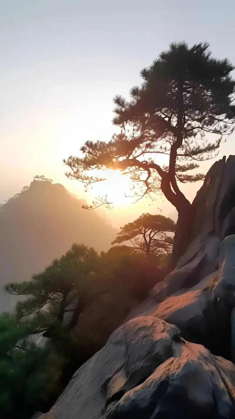 "送客松",黄山十大名松之一.送客松高4.8米, - 抖音