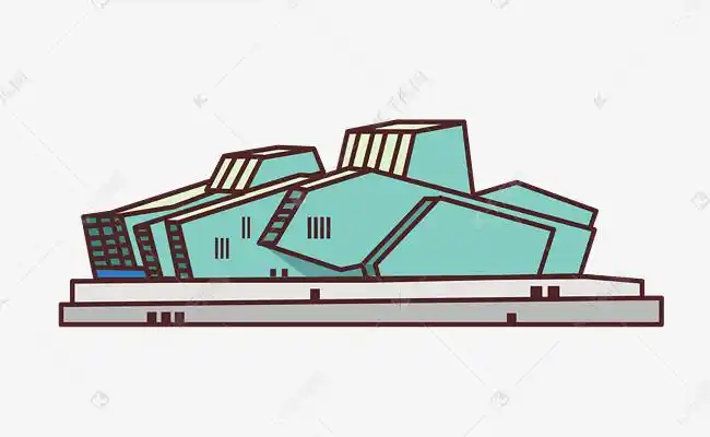 重庆大剧院矢量卡通