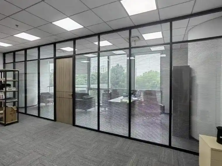 办公室玻璃隔断墙铝合金隔断墙玻璃办公高隔.
