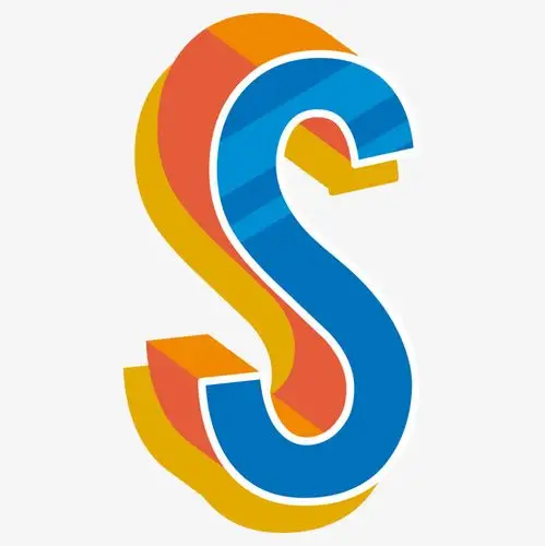 卡通手绘英文字母s