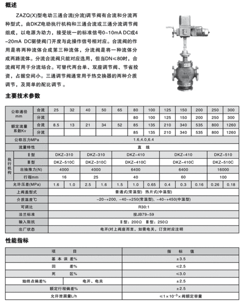 电动三通合流(分流)调节阀 zaz/q/x