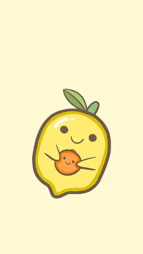 小清新少女风可爱水果卡通插画