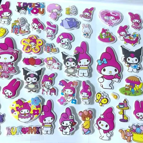 手机kuromi库洛米恶魔美乐兔子手帐贴纸不干胶机壳贴纸