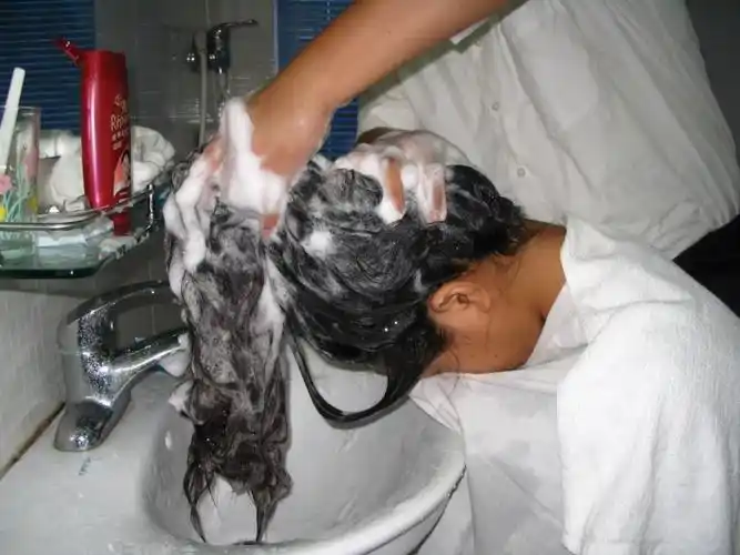 发蜡经典作品回顾2--小刘粗厚马尾洗发(8)