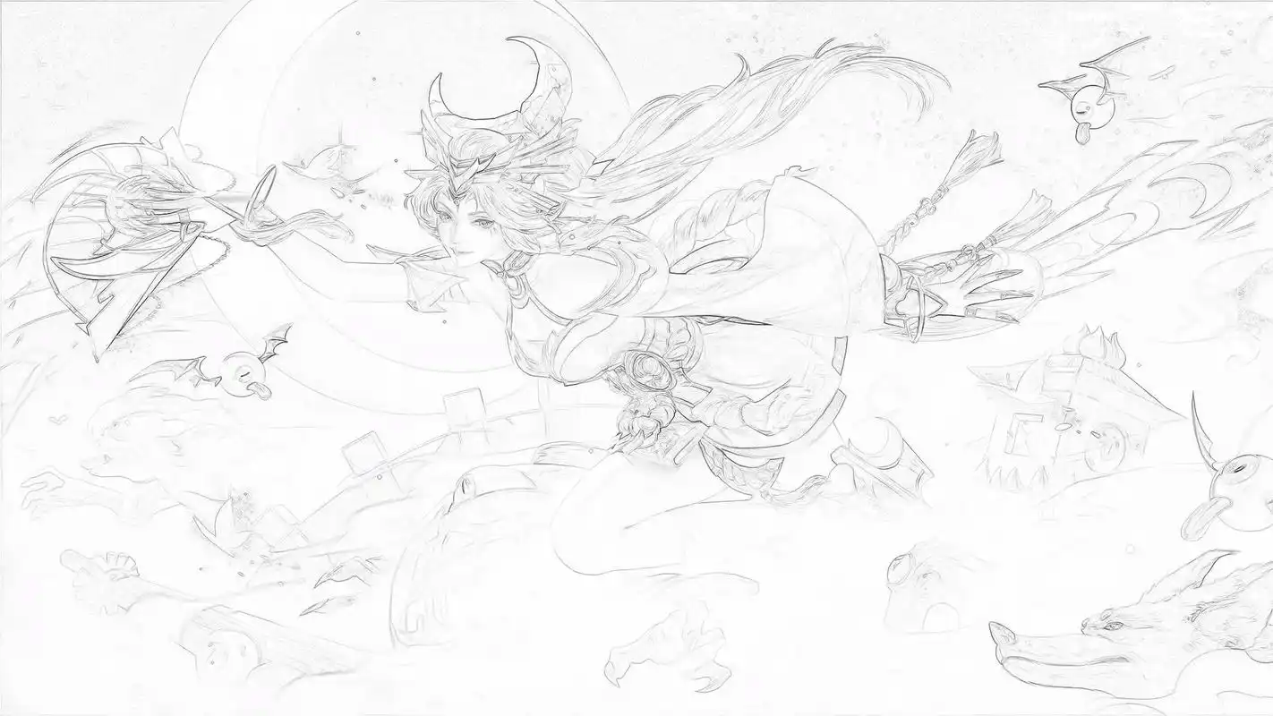 王者荣耀角色漫画线稿,可下载打印画画哦.可下载打印练习画画, - 抖音