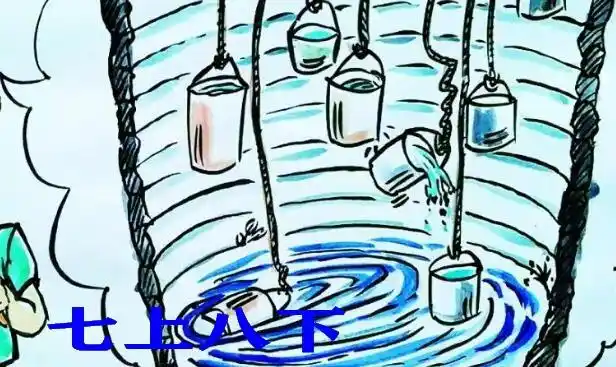 15个吊桶打水七上八下是什么意思啊?