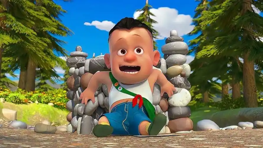 熊熊乐园光头强建城堡被熊二发现了不想让熊二告诉别人