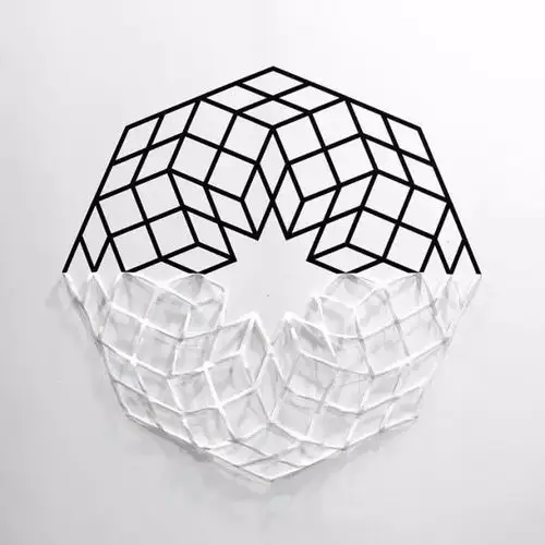 艺术几何方块视觉把戏