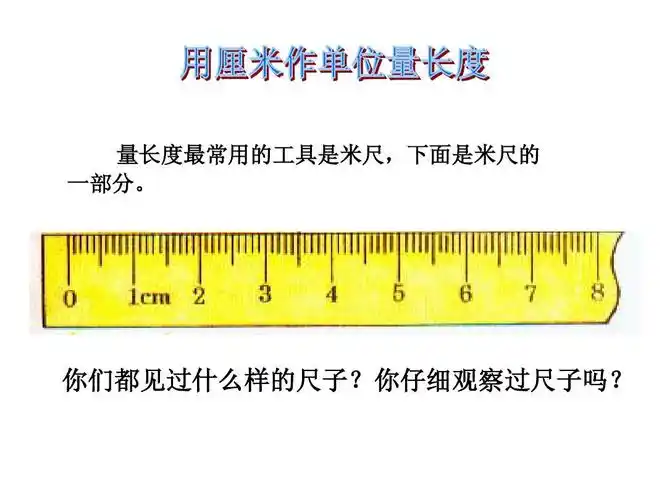 量长度最常用的工具是米尺,下面是米尺的 一部分.