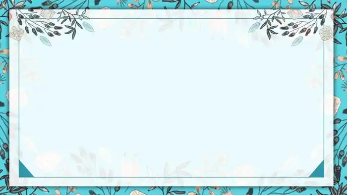 两张蓝色小清新水彩花卉ppt背景图片