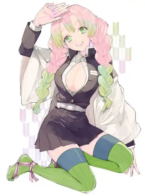 恋柱|はぎこ的鬼灭之刃壁纸插画图片