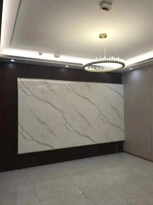 木饰面电视墙.整体墙面.效果图