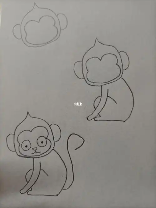 简笔画99猴子