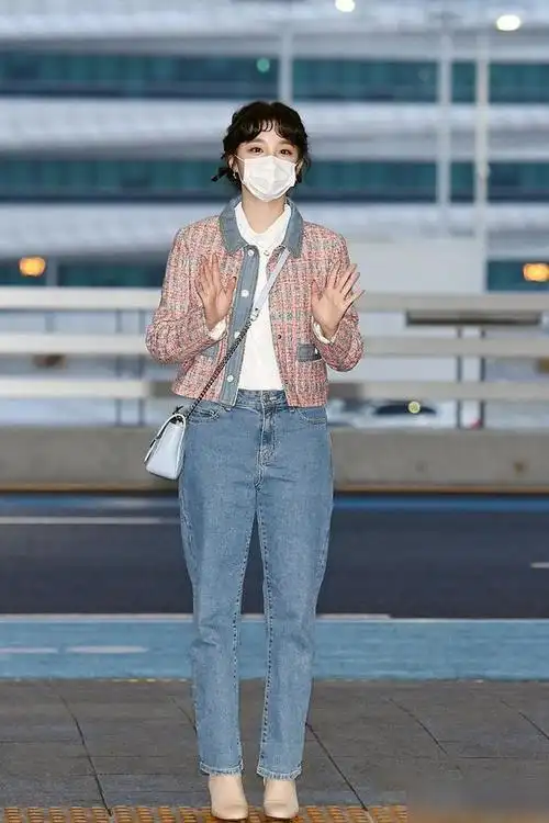 宋雨琦回国录跑男上短下长穿出好比例小个女生学着点