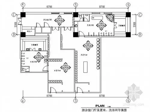 [分享]室内亲子游泳馆cad资料免费下载