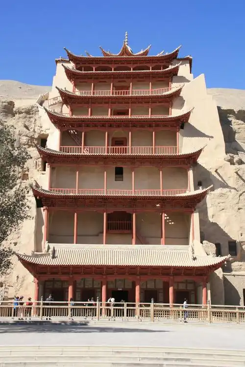 莫高窟的标志性建筑.