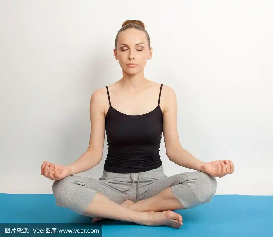 莲花坐式,女人,瑜伽,美,禅宗