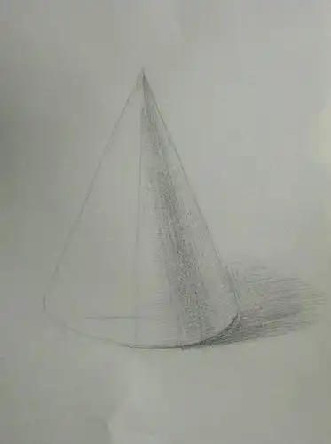 徐州慧衡教育素描基础教学示范一一石膏几何体训练之圆锥体