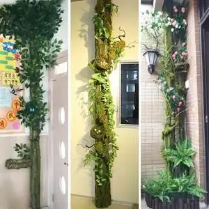 仿真树皮消防管道装饰假树皮包柱子阳台下水管遮挡装饰排水管美化