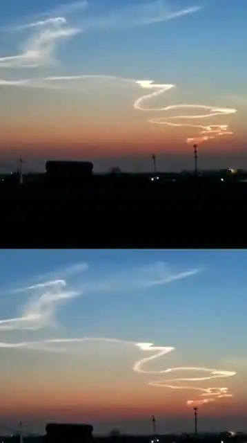北京上空现龙状祥云,好似"飞龙在天",难得一见!