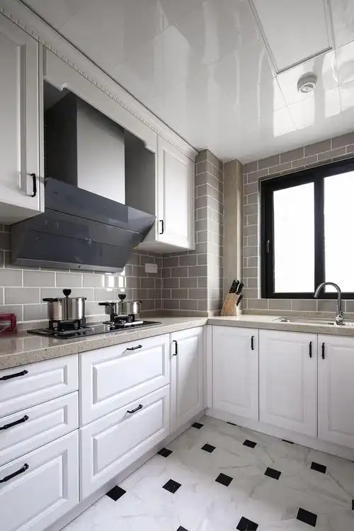 105平美式风格三居装修厨房设计图 橱柜 100平简美三居装修厨房设计图