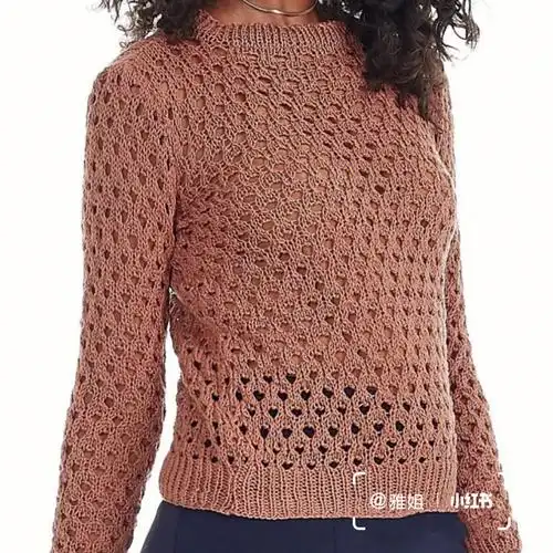 手编镂空花样毛衣图解