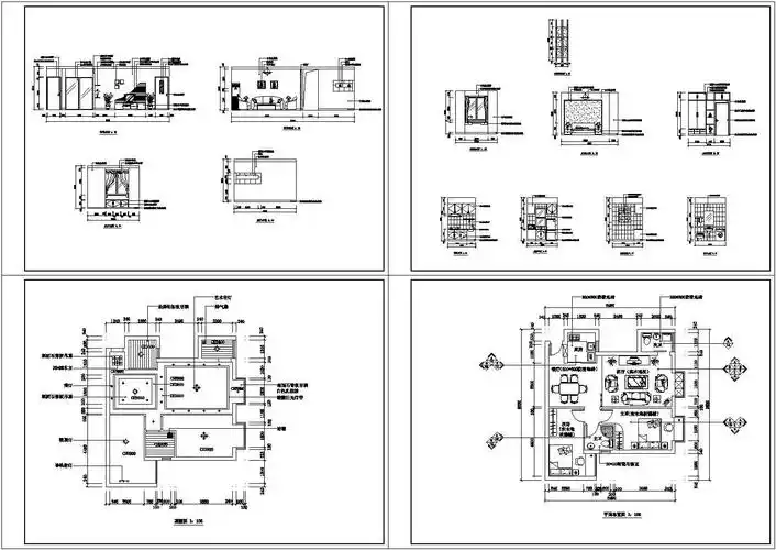 某三室两厅106平方米住宅装修图纸