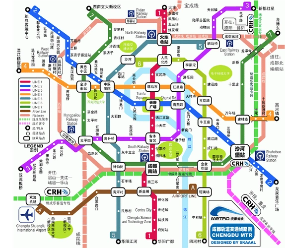 成都地铁地图(图片自己放大)