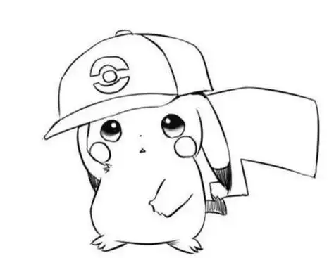 画皮卡丘简笔画怎么画图片 - 儿童简笔画大全