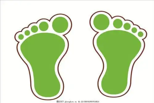 可爱的小脚印简笔画