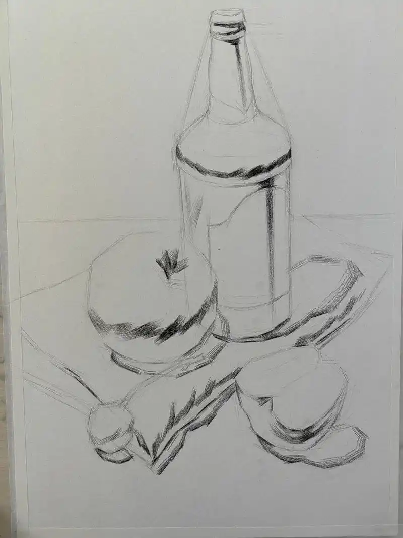 静物素描#惠东美术中考#惠东美术 - 抖音