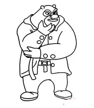 少儿熊大熊二人物简笔画图片