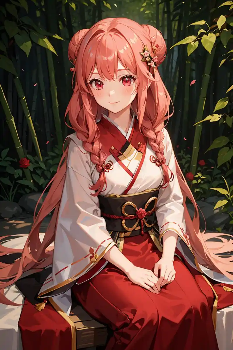 竹林的汉服小姐姐,可爱又迷人. #ai绘画# #二次元# #美女# #汉服