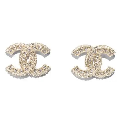 正品鉴定chanel香奈儿耳钉女士经典双c时尚耳环a86504y09569z2800金色