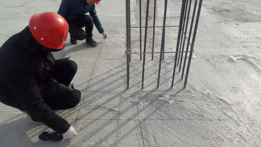 1#和8#中间地库基础放线