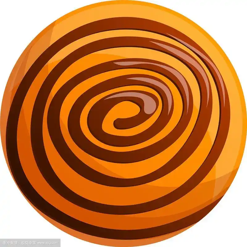 圆形饼干图标卡通风格