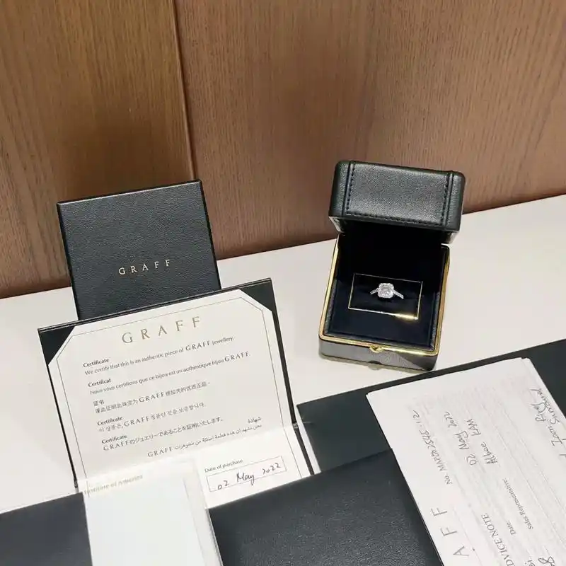 graff 格拉夫 icon系列枕形钻戒1.12ct 52号